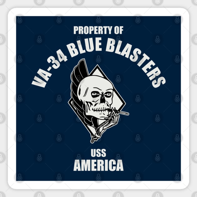 VA-34 Blue Blasters - USS America Sticker by TCP